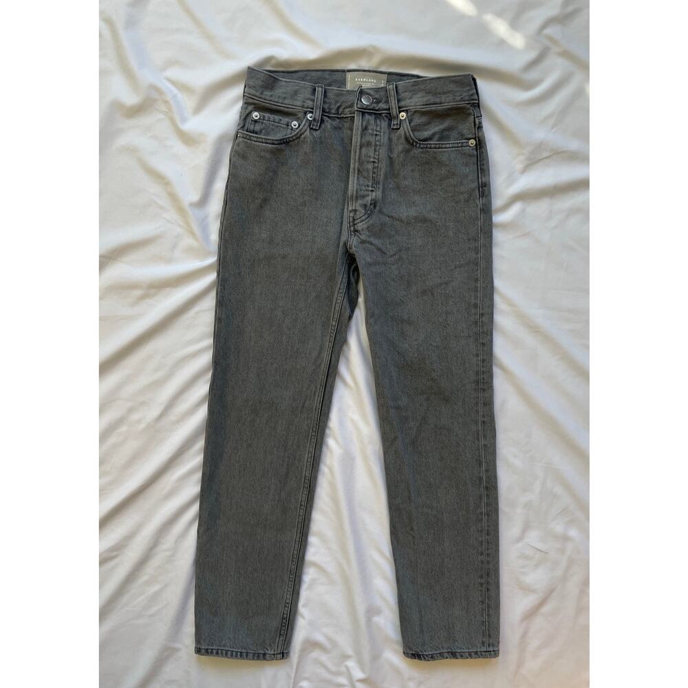 Everlane Relaxed Straight Jean Denim Gray Mid Rise, Size 23 Regular